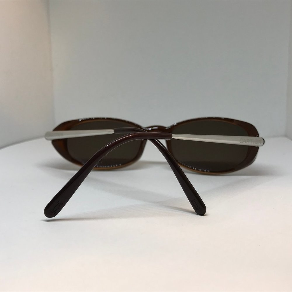 SOLD! Cartier Havana Aspen Decor Platinum Sunglasses - Picture 9 of 9